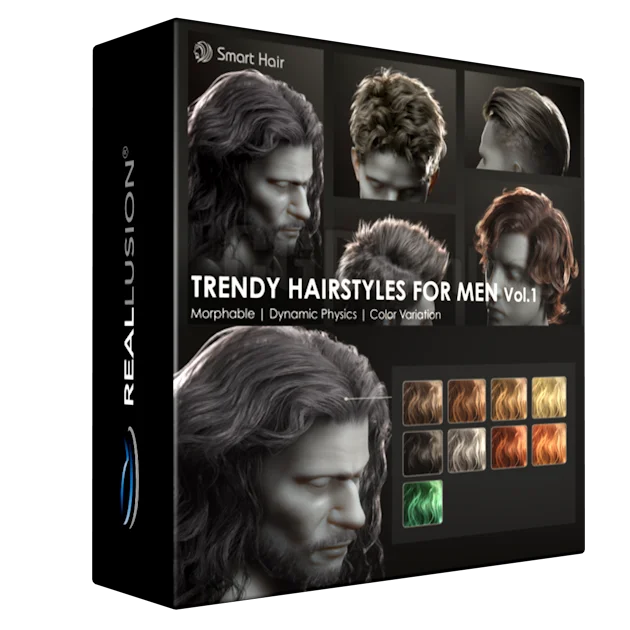 Reallusion Trendy Hairstyles For Men Vol.1