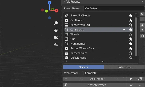 Vizpresets v1.0.1 – addon Blender