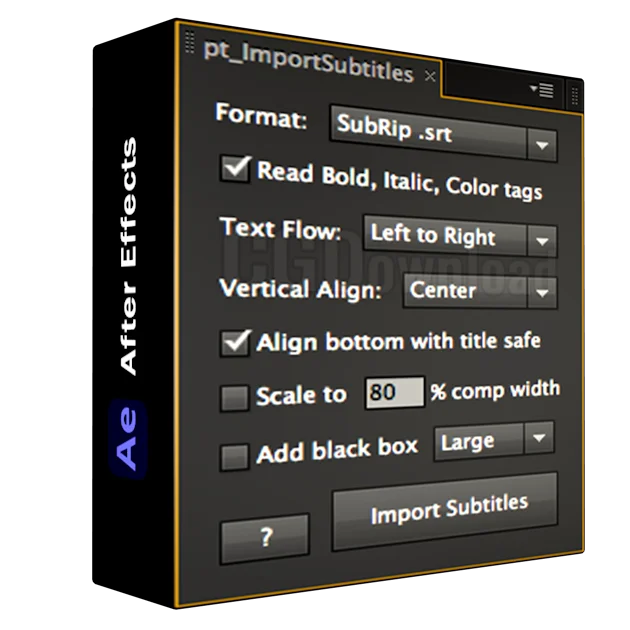 ImportSubtitles v1.71 After Effects