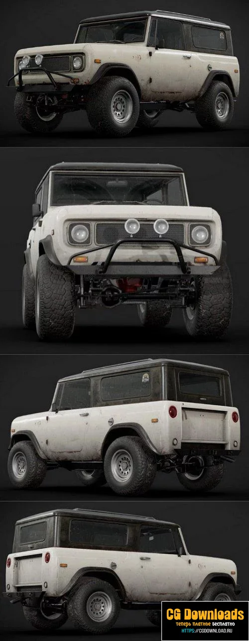 Old Classic Off-Road SUV 