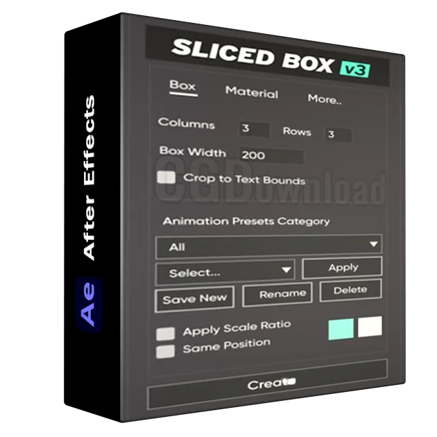 Sliced Box v3.31 After Effects