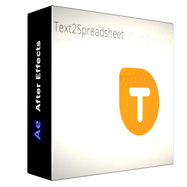 Text2Spreadsheet v1.8.001 After Effects