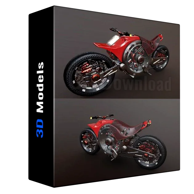 Futuristic Motorcycle – 3D Model