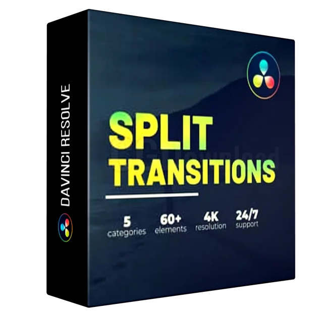 60 Split Transitions for DaVinci Resolve