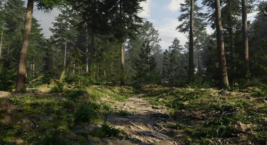 Creating a fir and pine forest in Blender скачать