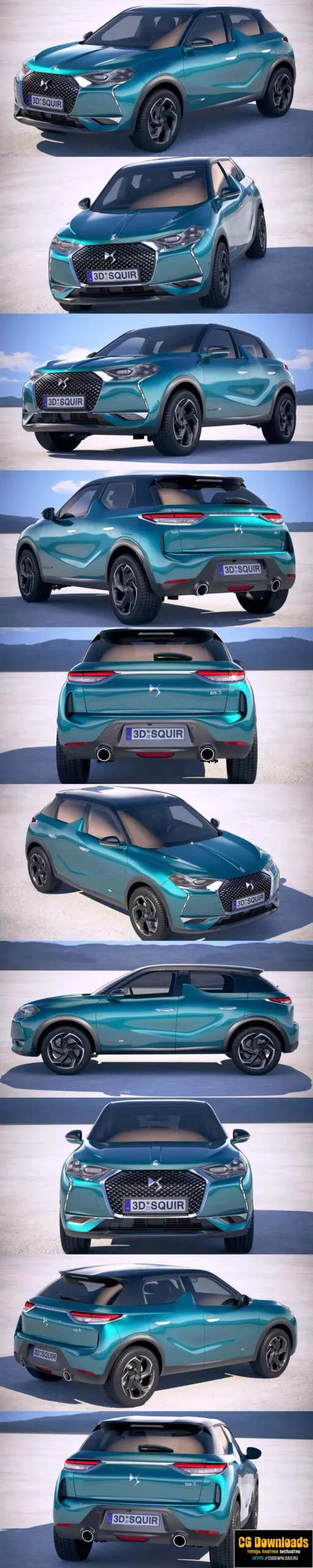 Citroen DS3 Crossback 2018 3d model