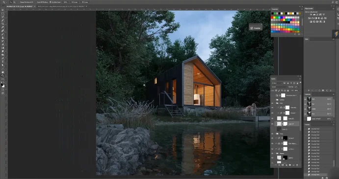 Forest cabin Workshop 3ds Max + Corona render бесплатно