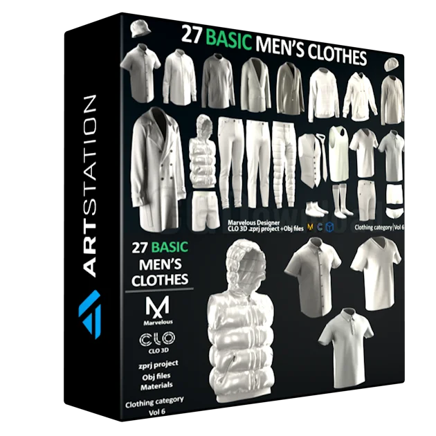 27 BASIC MEN'S CLOTHES PACK