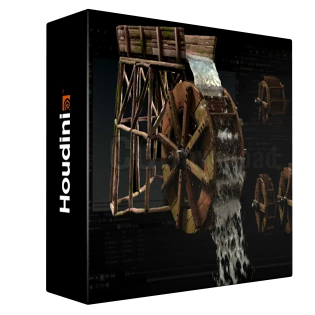 Create a Procedural Waterwheel Simulation in Houdini