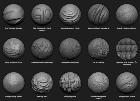 14 Sculpting brushes Pablo Munoz Gomez’s скачать