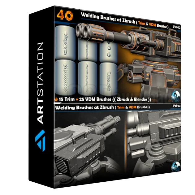 40 Welding Brushes at Zbrush ( Trim & VDM Brushes) Vol 02