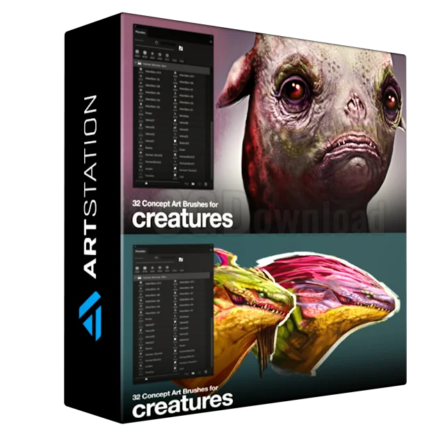 32 brushes for Concept Art | Creatures