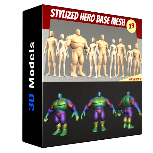 Stylized Hero Basemesh Collection