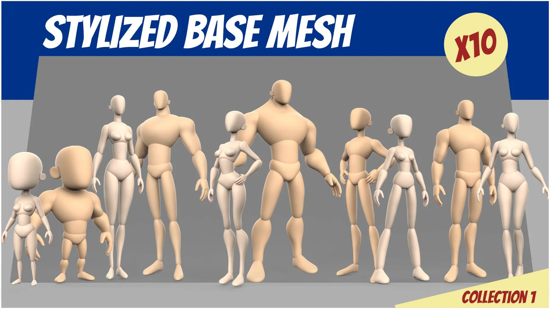 Stylized Basemesh Collection скачать