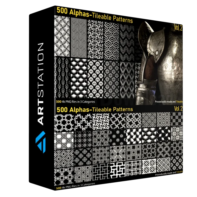 500 Alphas-Tileable Patterns-Vol2