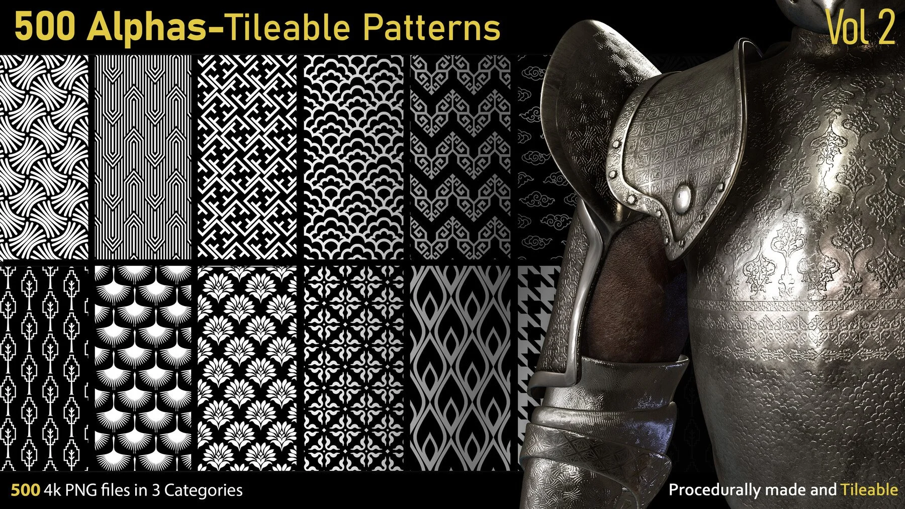 500 Alphas-Tileable Patterns-Vol2 скачать