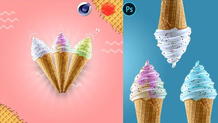 Cinema 4D Masterclass Creating Ice Cream Product скачать