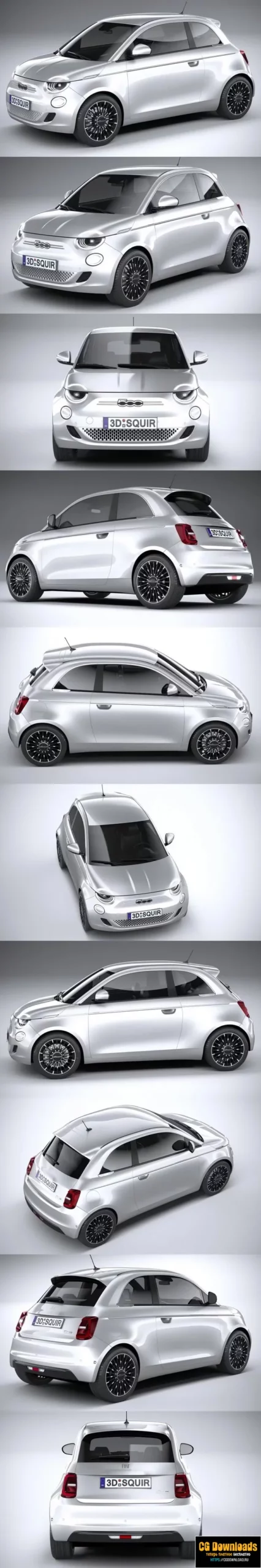 Fiat 500 2021 3D модель