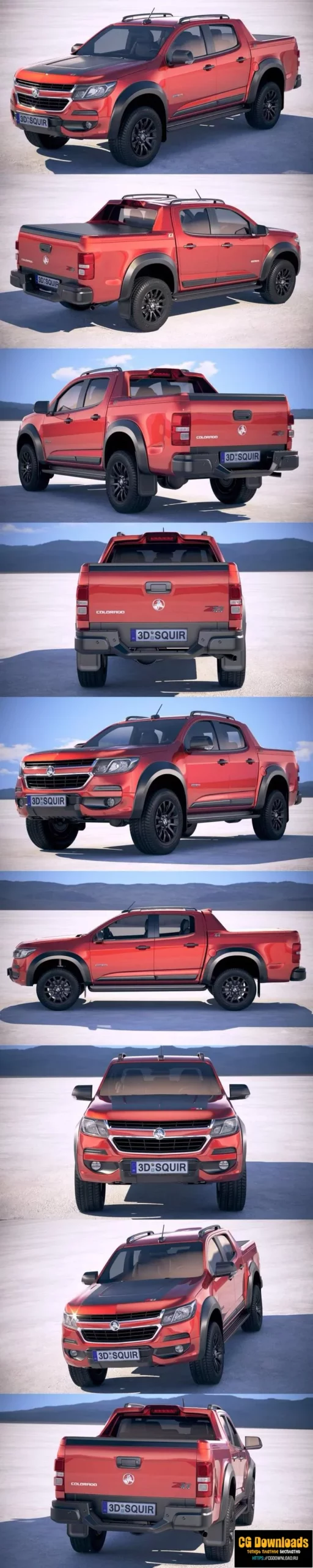 Holden Colorado DoubleCab 2020 3D модель