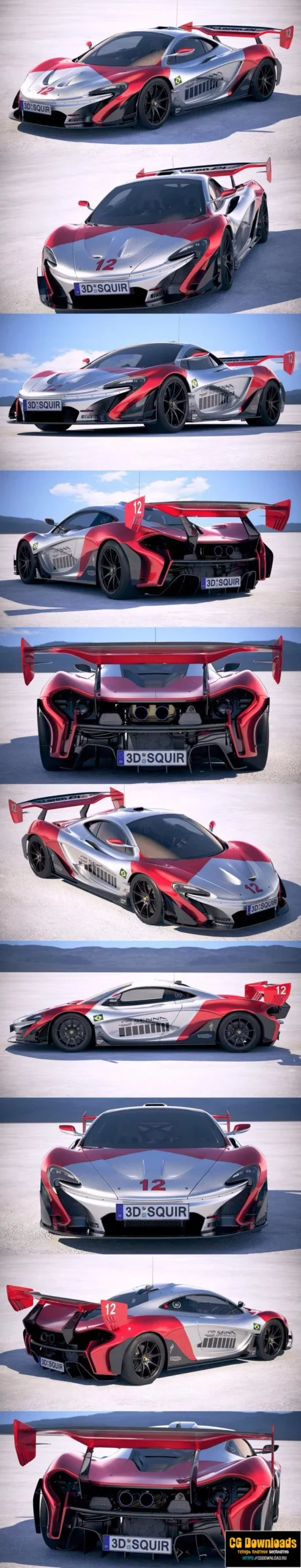 McLaren P1 GTR Senna 2019 3D модель