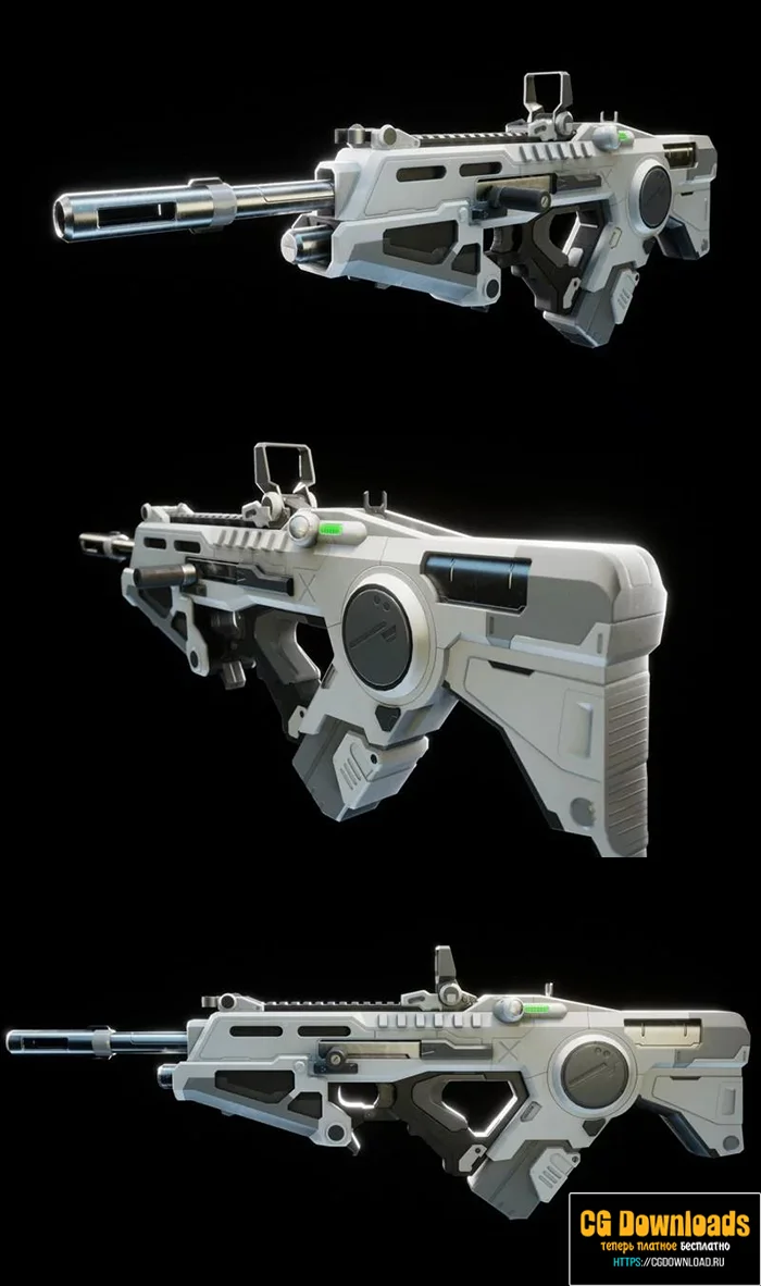 Serium Sector Assault Rifle 3D модель