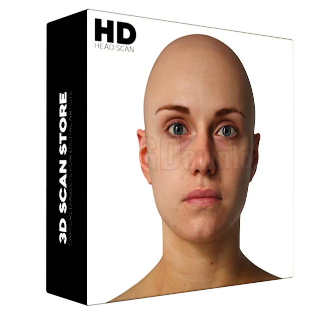 3DScanStore – HD Female 3D Head Model 23