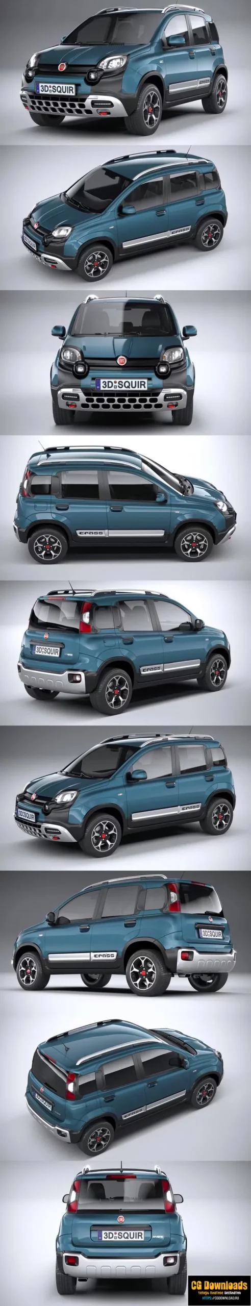 Fiat Panda Cross 2021 3D модель