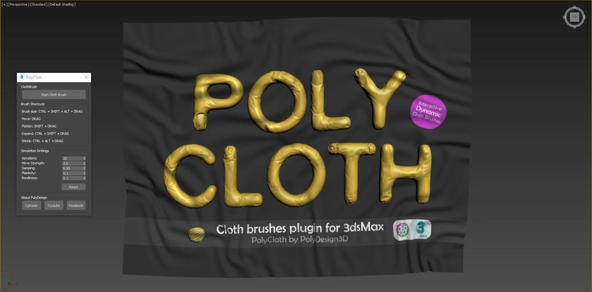 PolyCloth V2 ClothBrush Plugin for 3dsMax crack