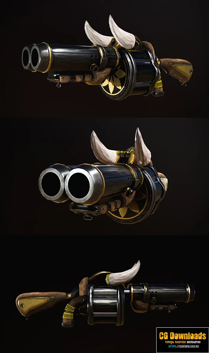 Stylized Grenade launcher 3D модель