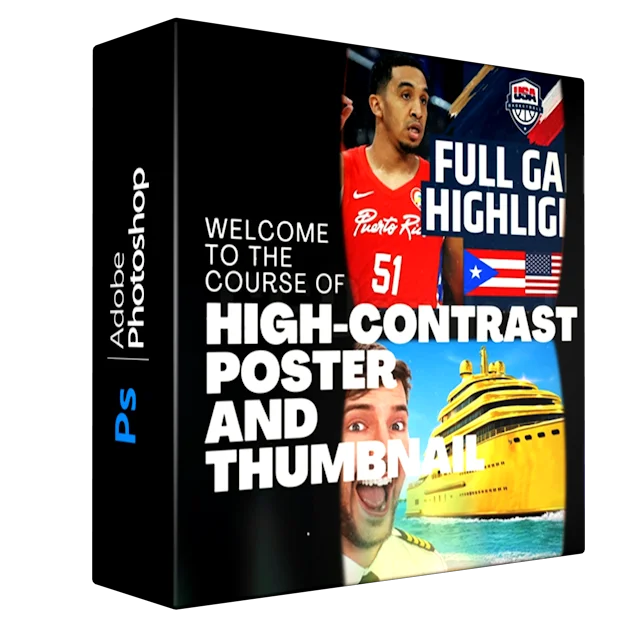 High Contrast YouTube Thumbnails and Posters Graphic Designs