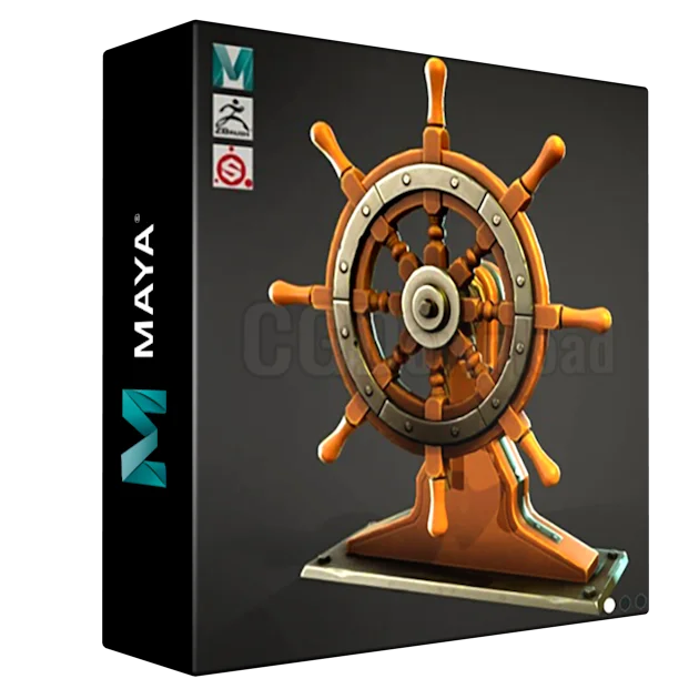 Stylized Ship Wheel - Maya, Zbrush, Substance Painter