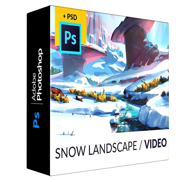 Snow Landscape Video Process / PSD