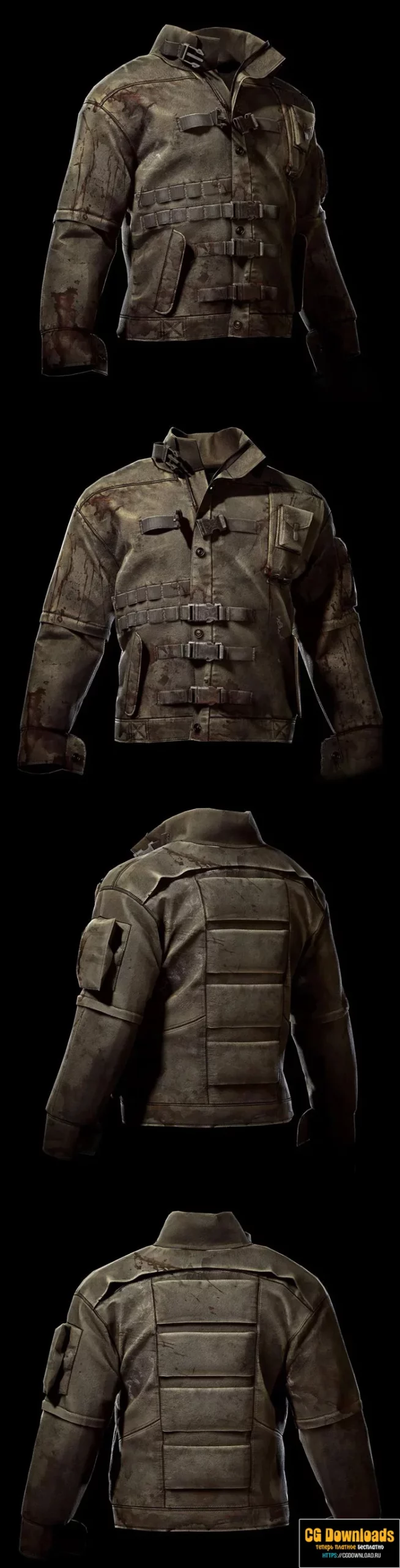 Military Jacket 3D модель