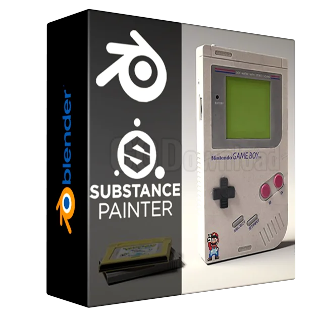 Creating a Nintendo GameBoy in Blender and Substance Painter