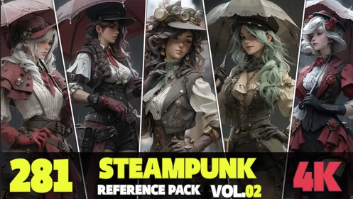 281 4K Steampunk Reference Pack Vol.02 скачать