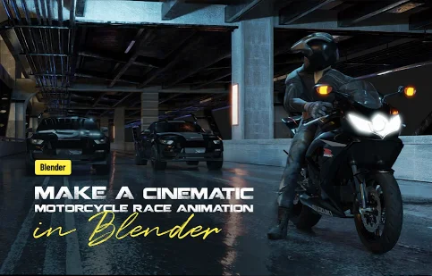 Make a Cinematic Motorcycle Race Animations in Blender скачать