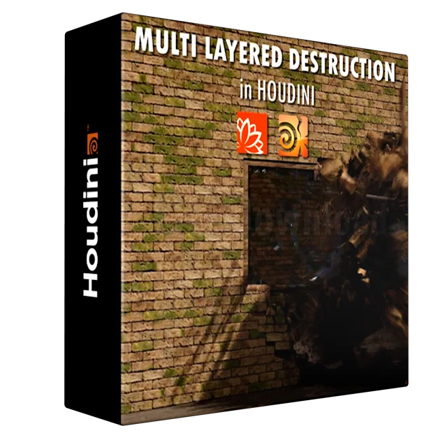 Multi layered destruction in Houdini