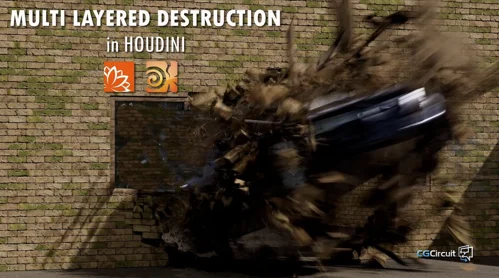 Multi layered destruction in Houdini скачать