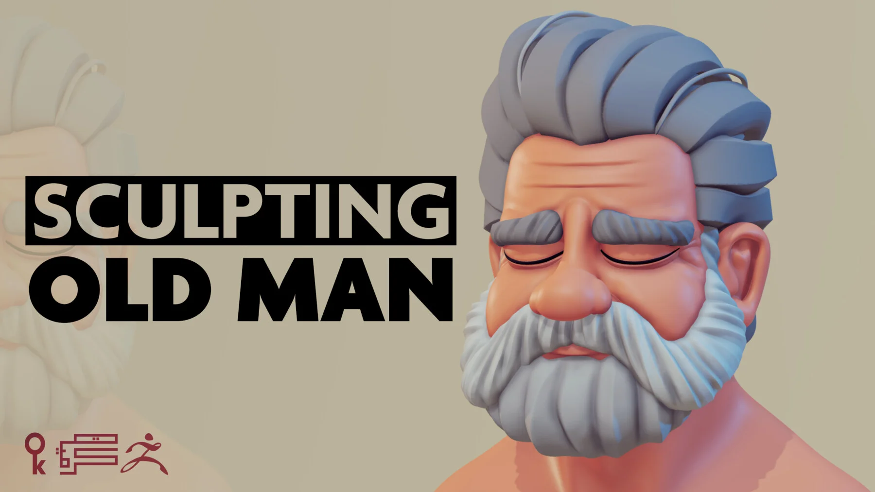 Sculpting old man bust in ZBrush скачать