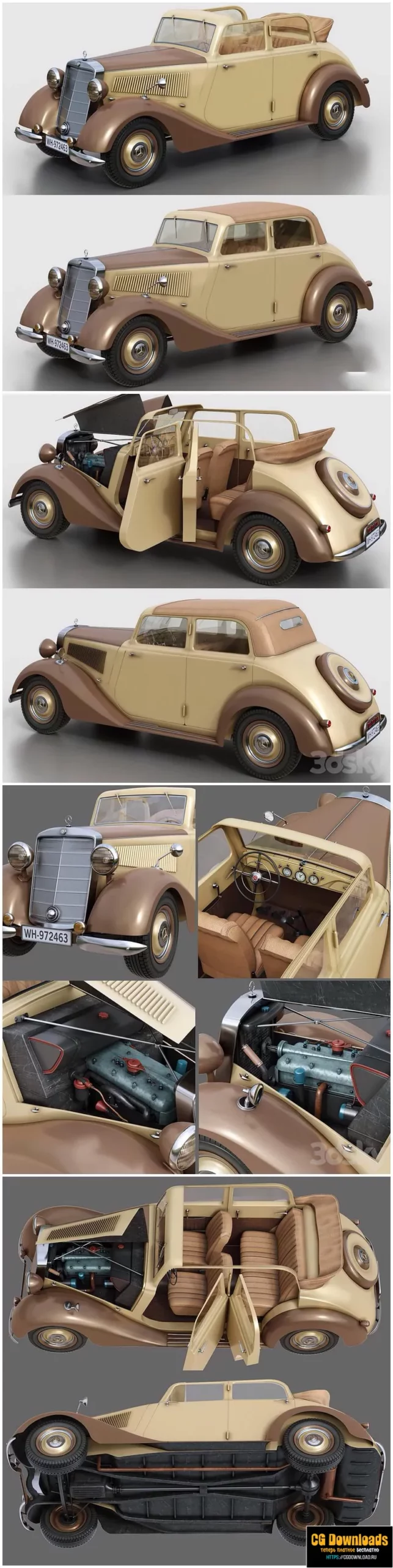 Mercedes-Benz 170V 1936 3D модель