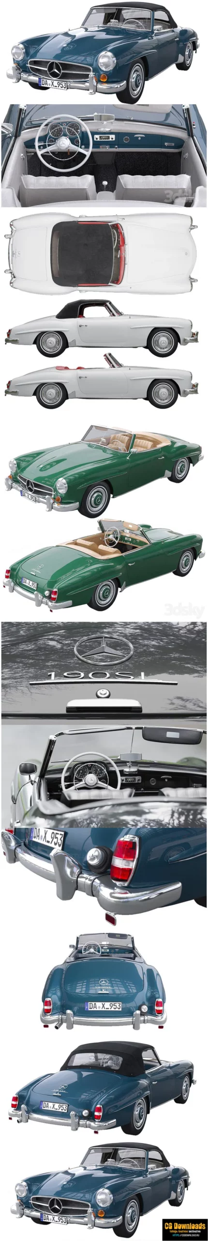 Mercedes-Benz 190 SL 3D модель