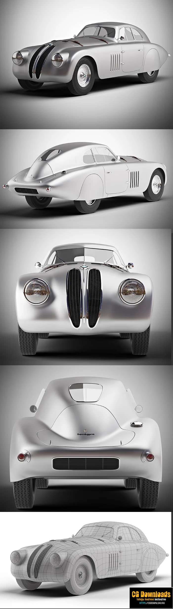 BMW 328 Mille Miglia Touring Coupe 3D модель