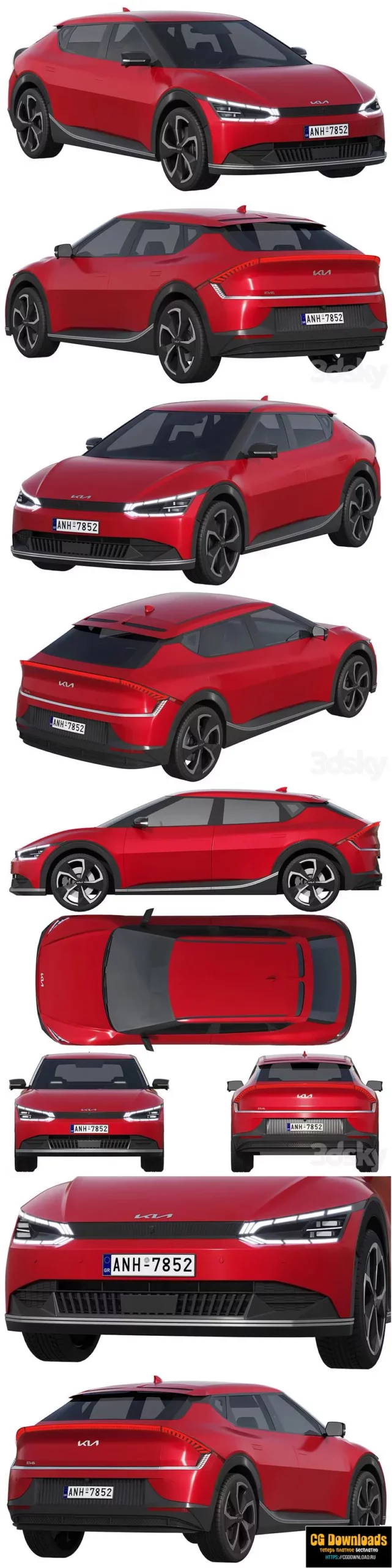 Kia EV6 AIR 2022 3D модель