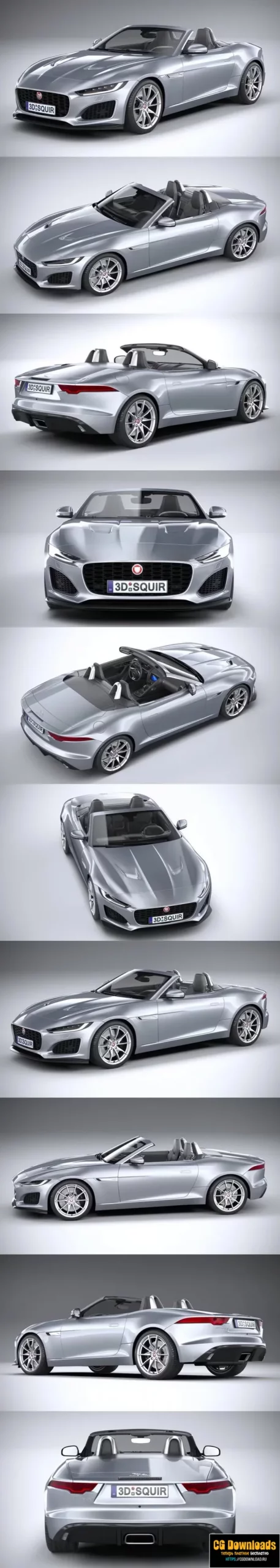 Jaguar F-Type Regular Convertible 2021 3D модель