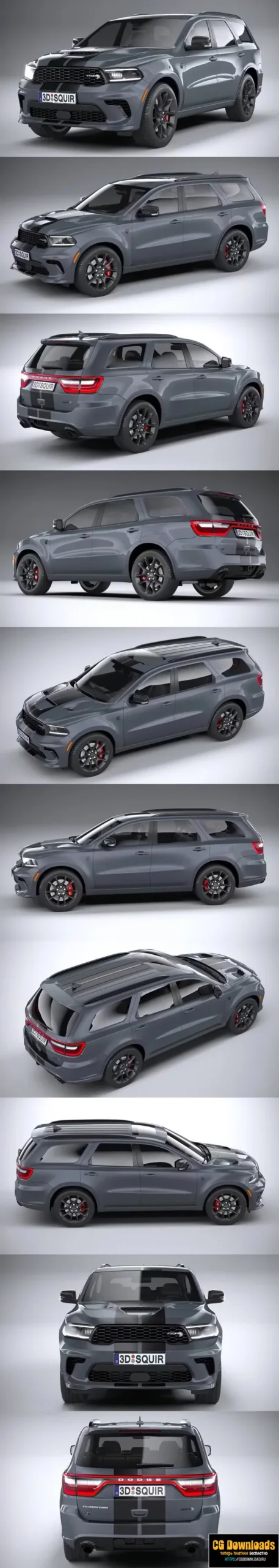 Dodge Durango SRT Hellcat 2021 3D модель