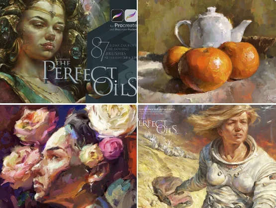 The Perfect Oils for Procreate 87+ oil painting realistic brushes скачать