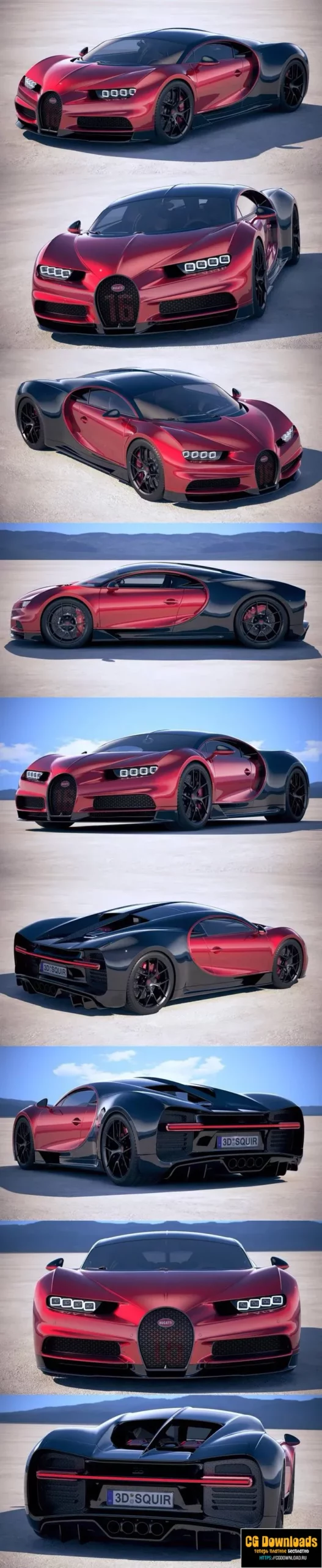 Bugatti Chiron Sport 2019 3D модель