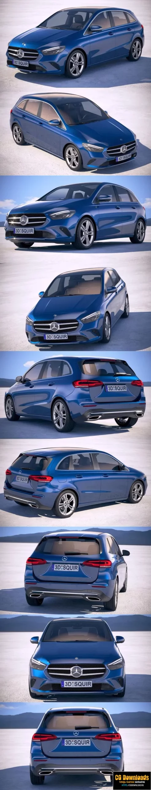 Mercedes Benz B-Class 2019 3D модель