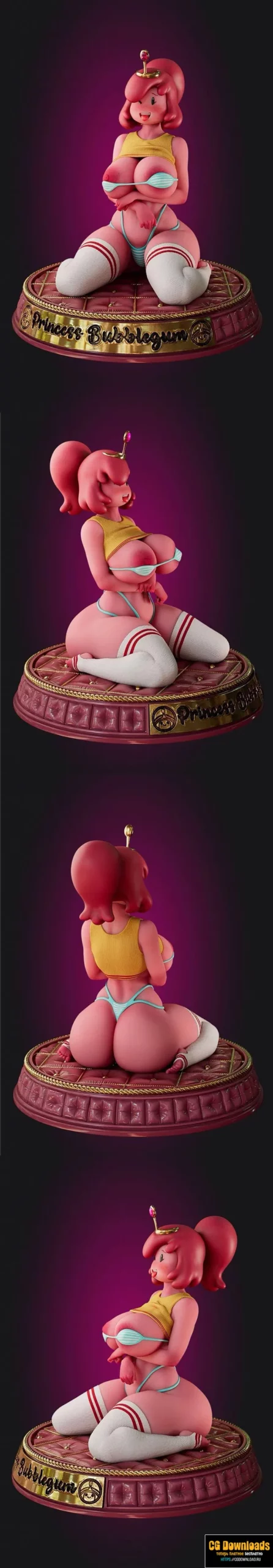 Princess Bubblegum Ultra Thicc 3D Print Model скачать