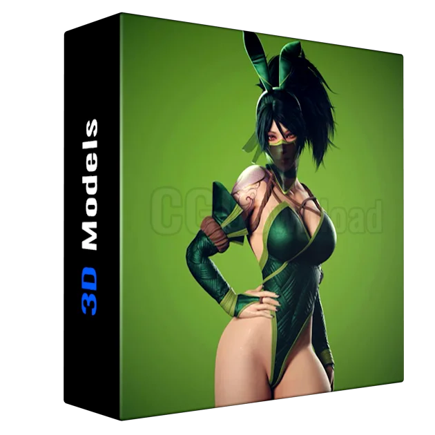 Bunny Akali – Game Ready Low-poly 3D model